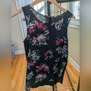 Banana Republic Navy and Pink & Teal Floral Tank Top